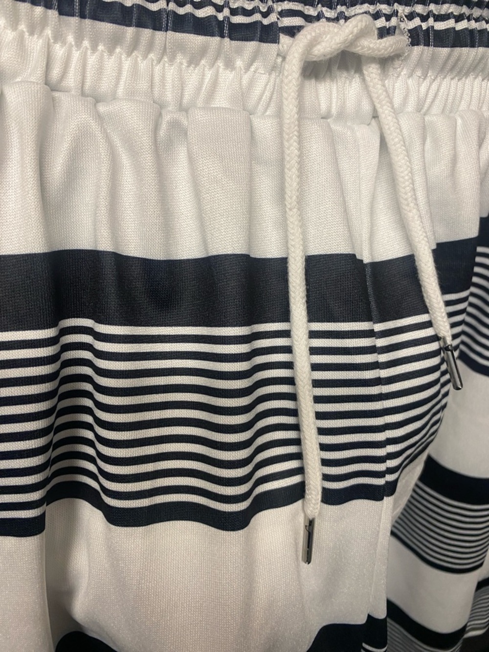Black and White Striped Women’s Short Set - Picture 5 of 6